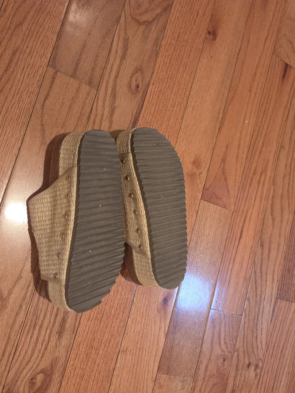 Hey Girl Beige Woven Double-Buckle Slide Sandals - Picture 3 of 4